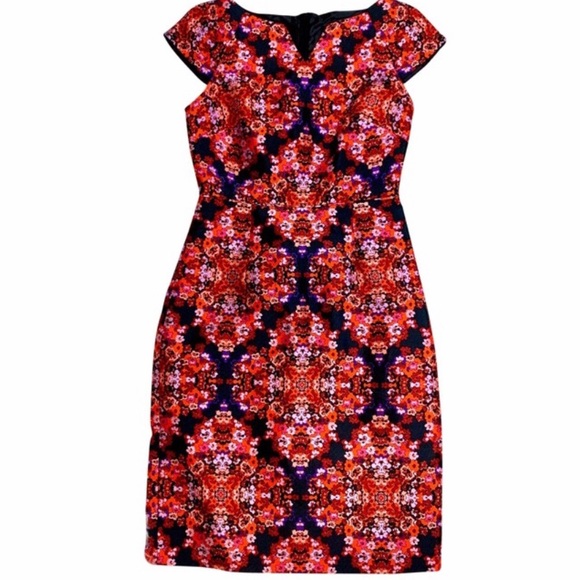 J. Crew Dresses & Skirts - JCREW COLLECTION silk floral red dress. Size 0.